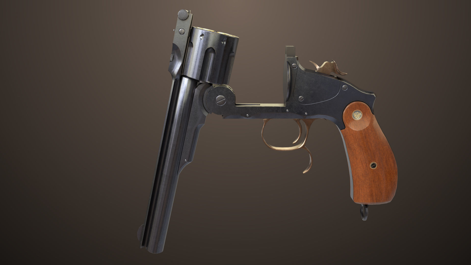 7 Black Revolvers Collection All PBR Unity UE Textures Included _14