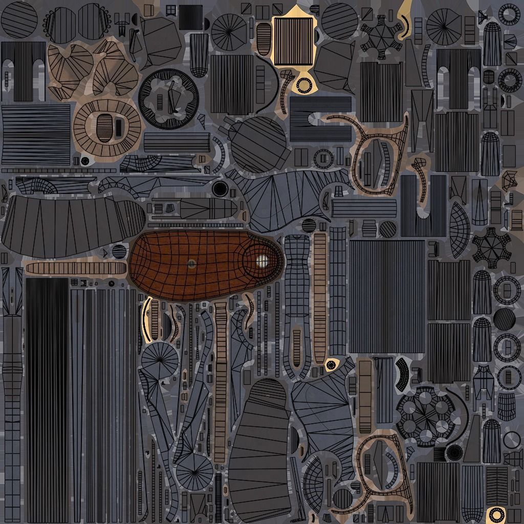 7 Black Revolvers Collection All PBR Unity UE Textures Included _16