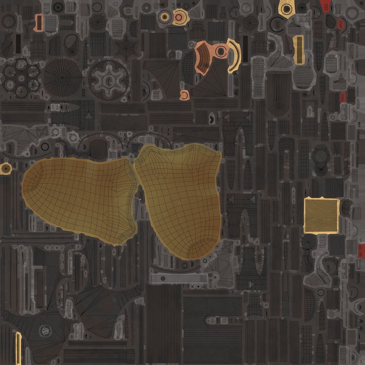 7 Black Revolvers Collection All PBR Unity UE Textures Included _24