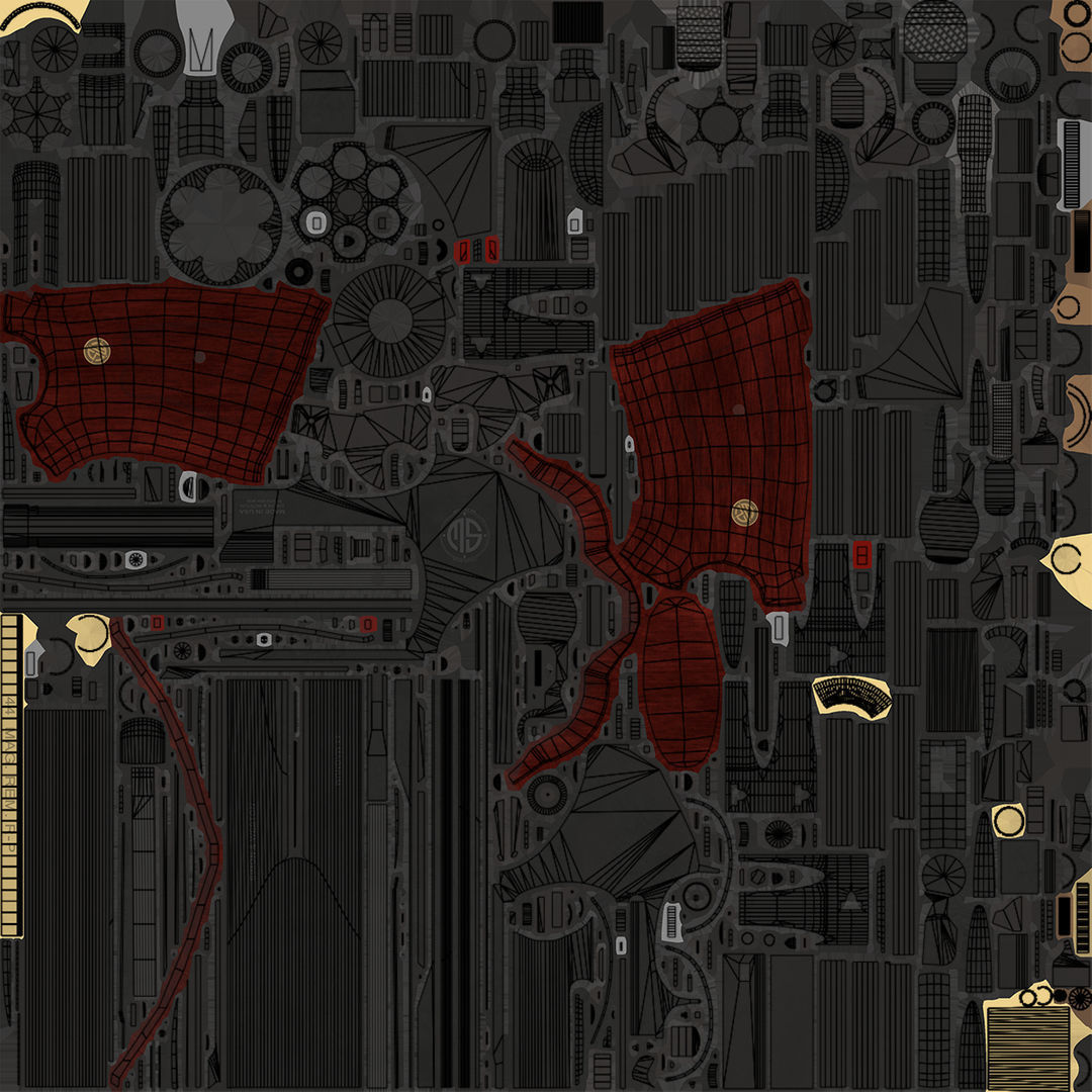 7 Black Revolvers Collection All PBR Unity UE Textures Included _12