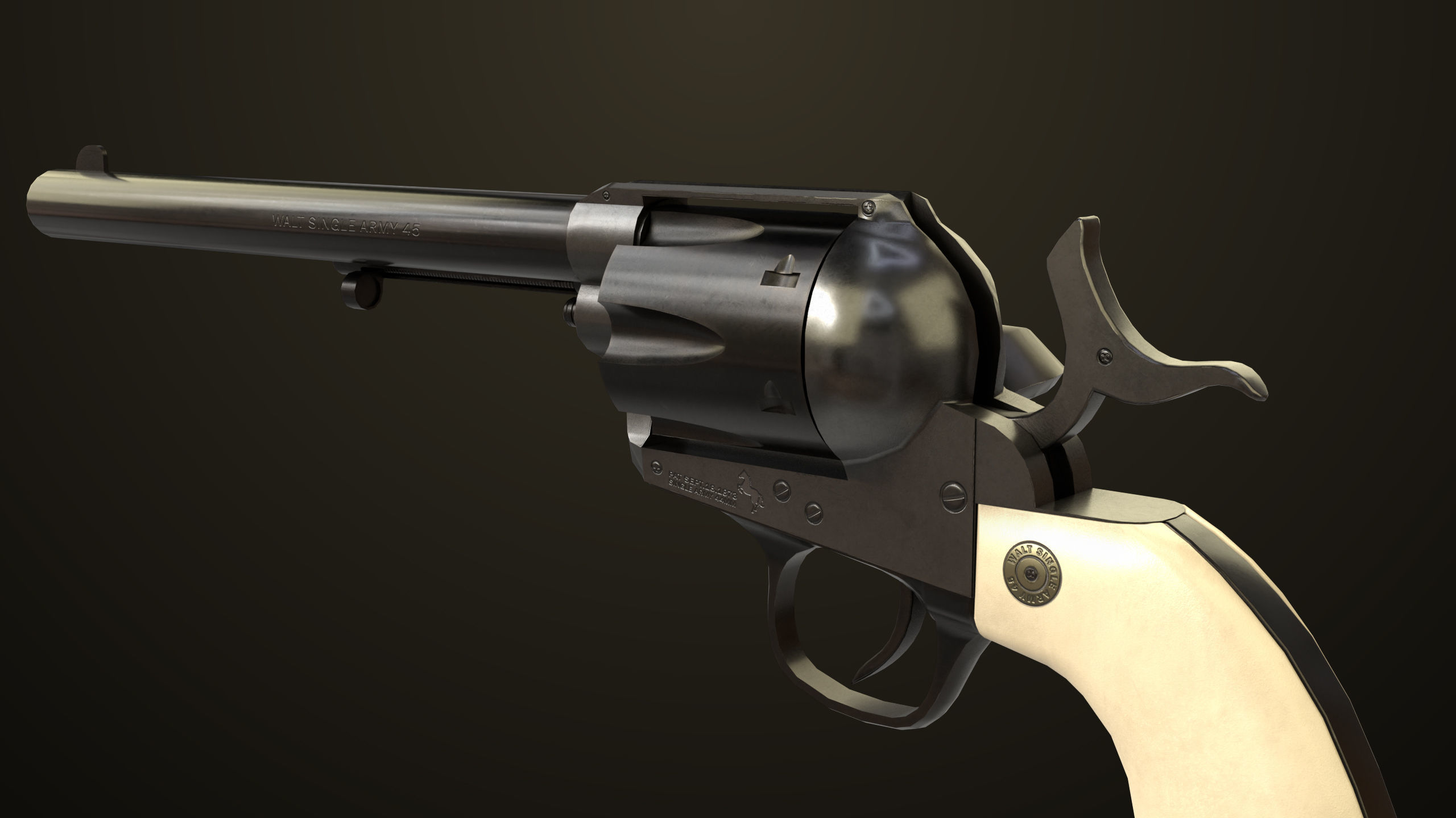 7 Black Revolvers Collection All PBR Unity UE Textures Included _6