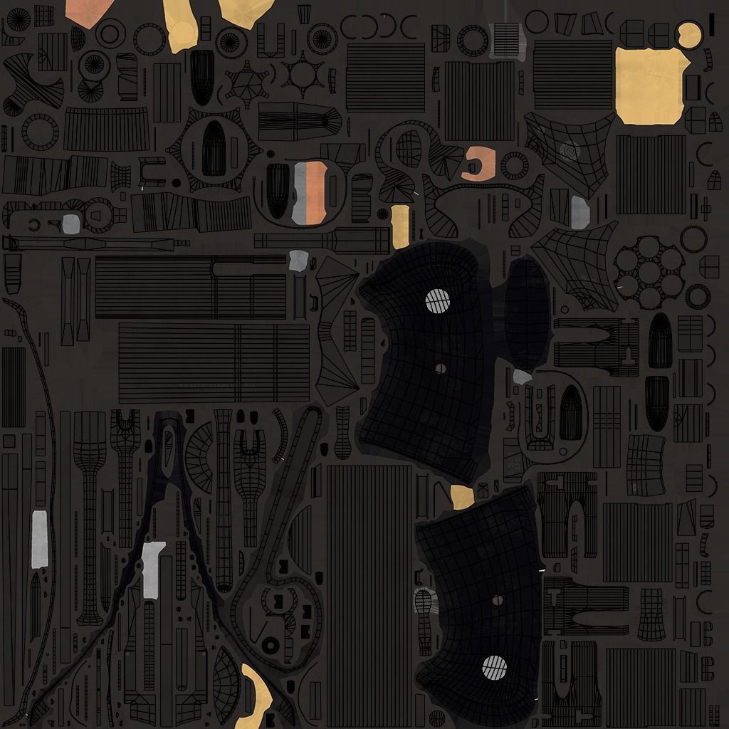 7 Black Revolvers Collection All PBR Unity UE Textures Included _20