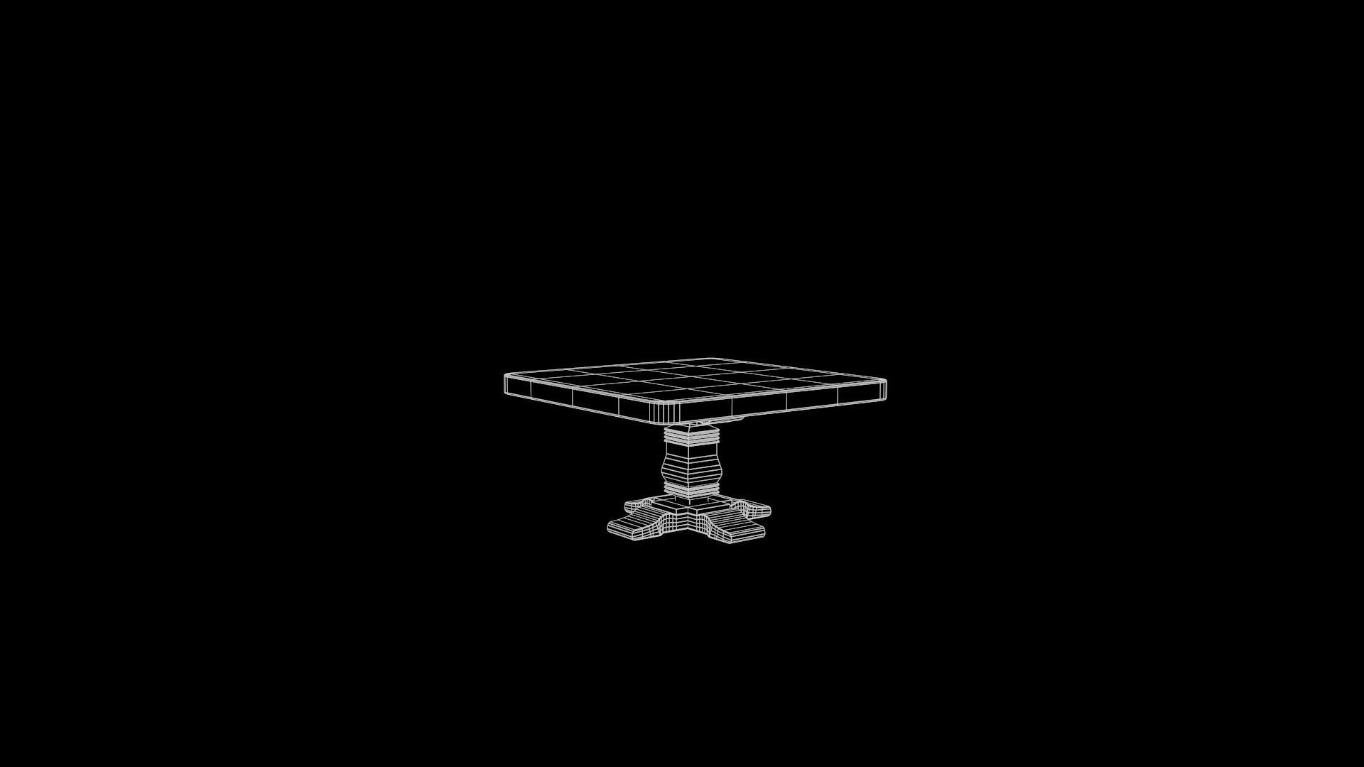 Georgian Architectural Marble Table Low-poly 3D model_10