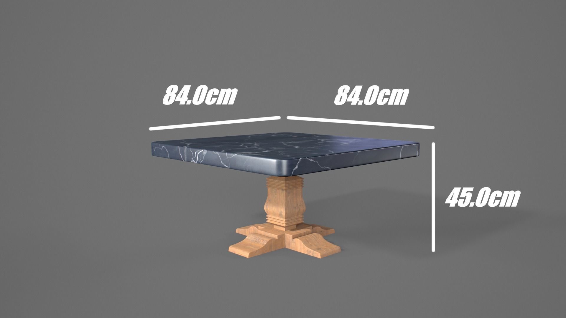 Georgian Architectural Marble Table Low-poly 3D model_9