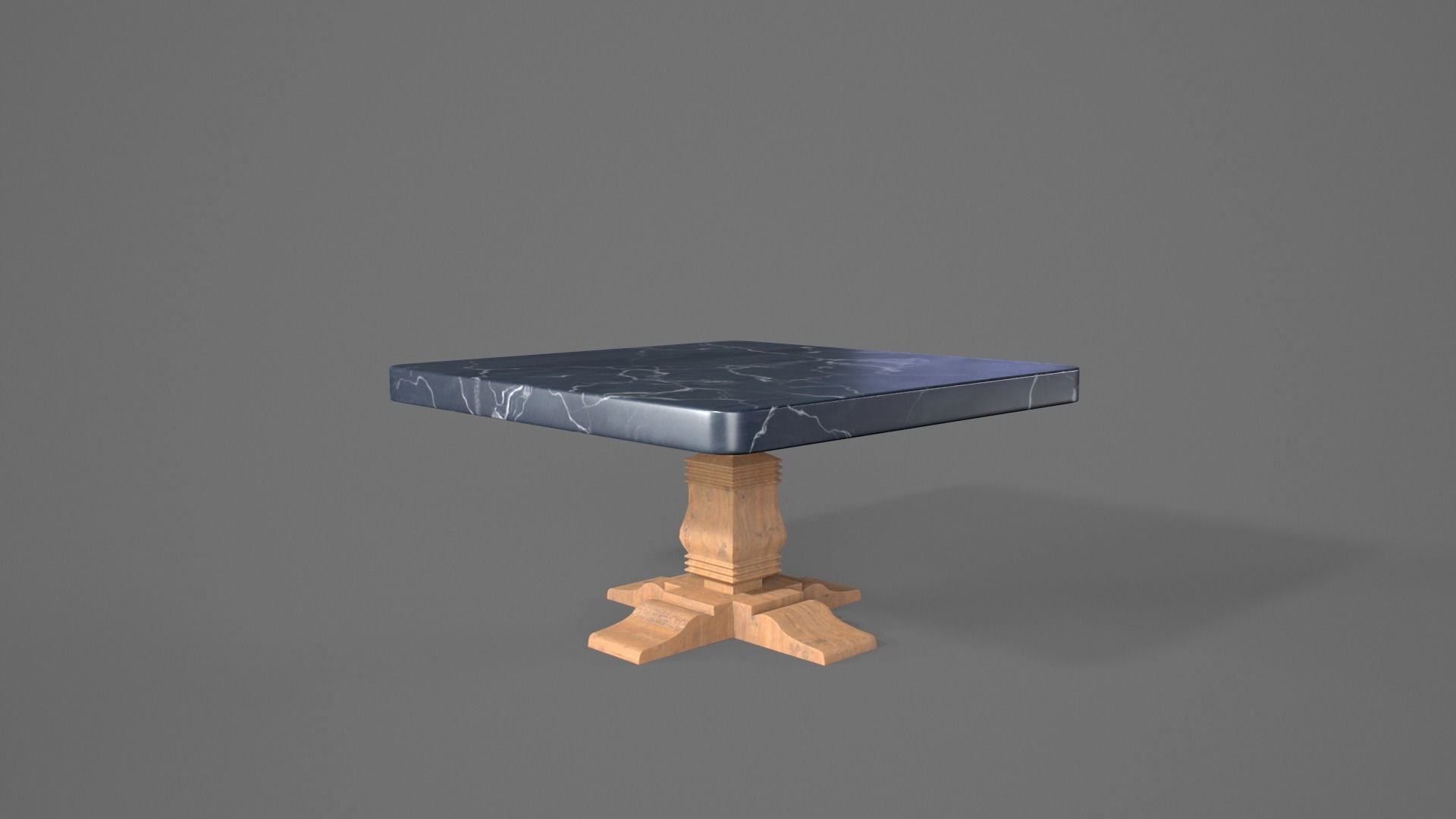 Georgian Architectural Marble Table Low-poly 3D model_7