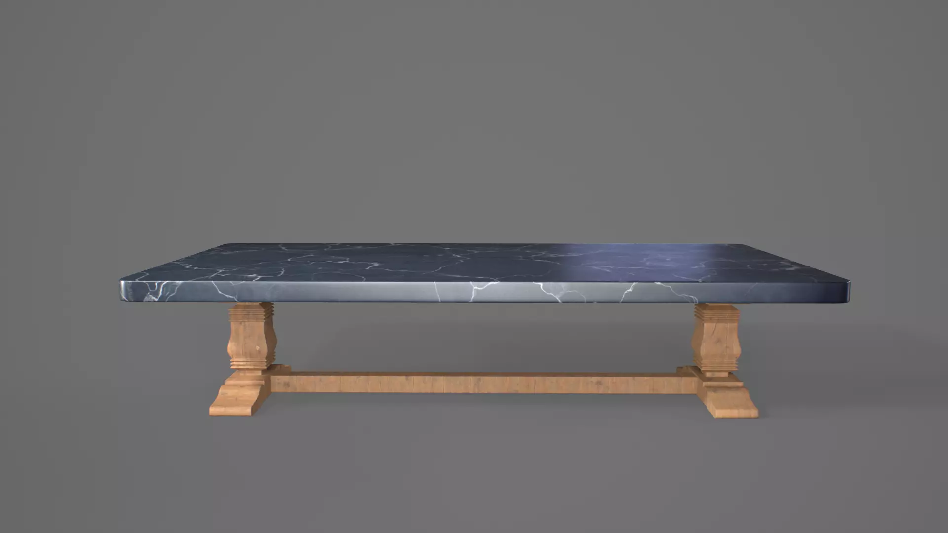 Georgian Architectural Marble Table Low-poly 3D model_0