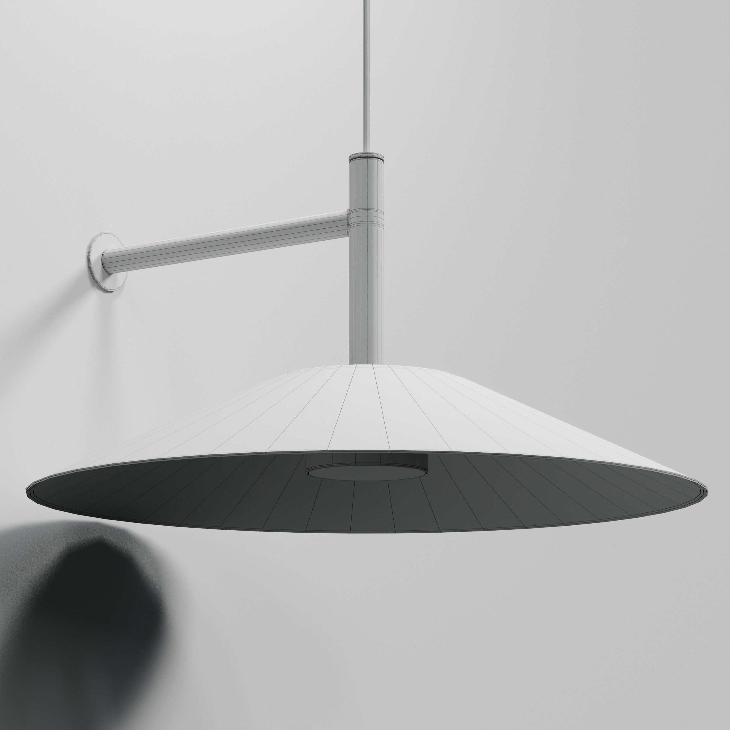 LEDS C4 H LED pendant and wall LIGHT Low-poly 3D model_5