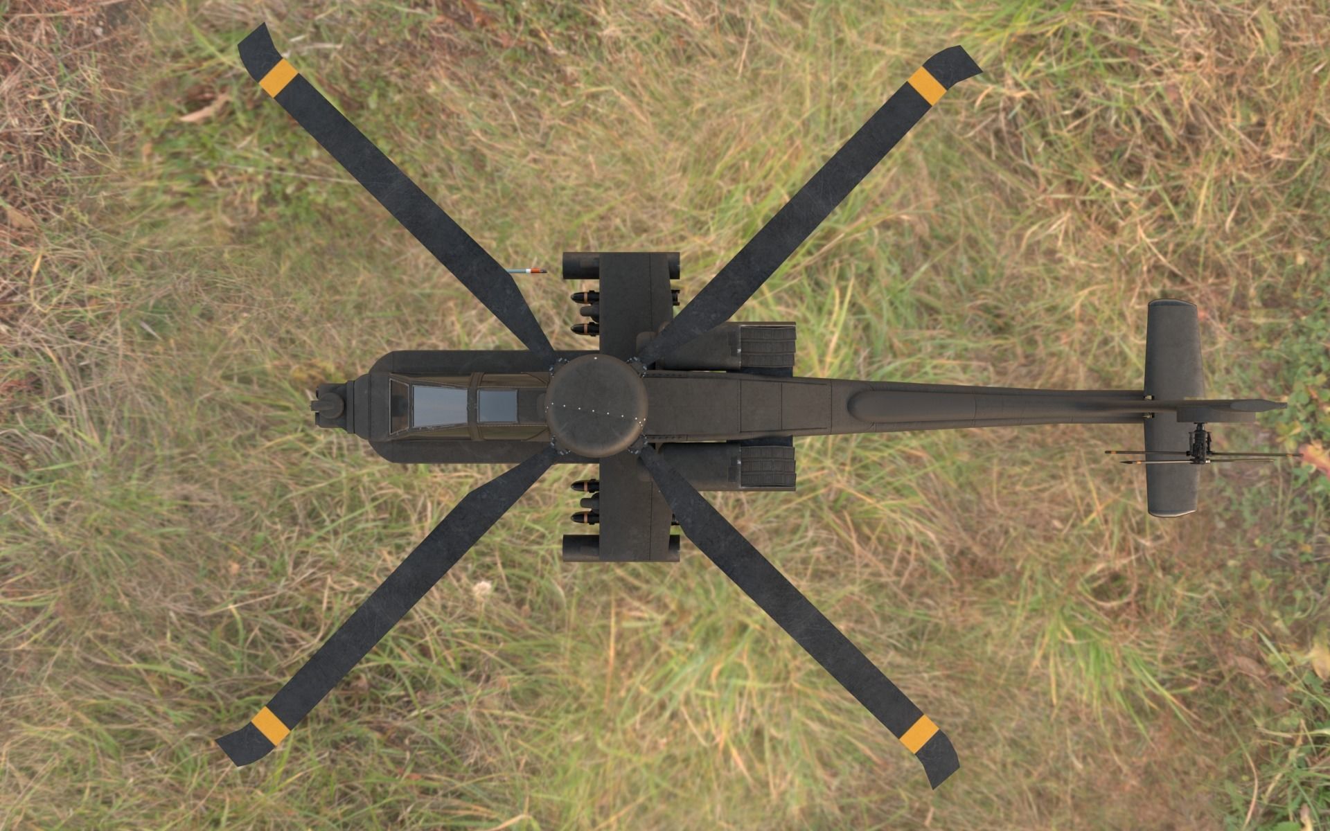 AH Apache 64 Low-poly 3D model_4