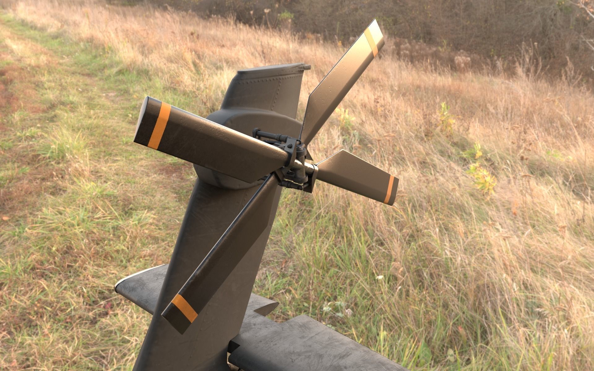 AH Apache 64 Low-poly 3D model_10