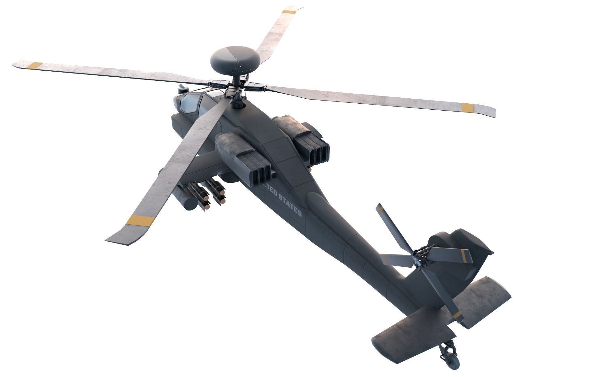 AH Apache 64 Low-poly 3D model_11