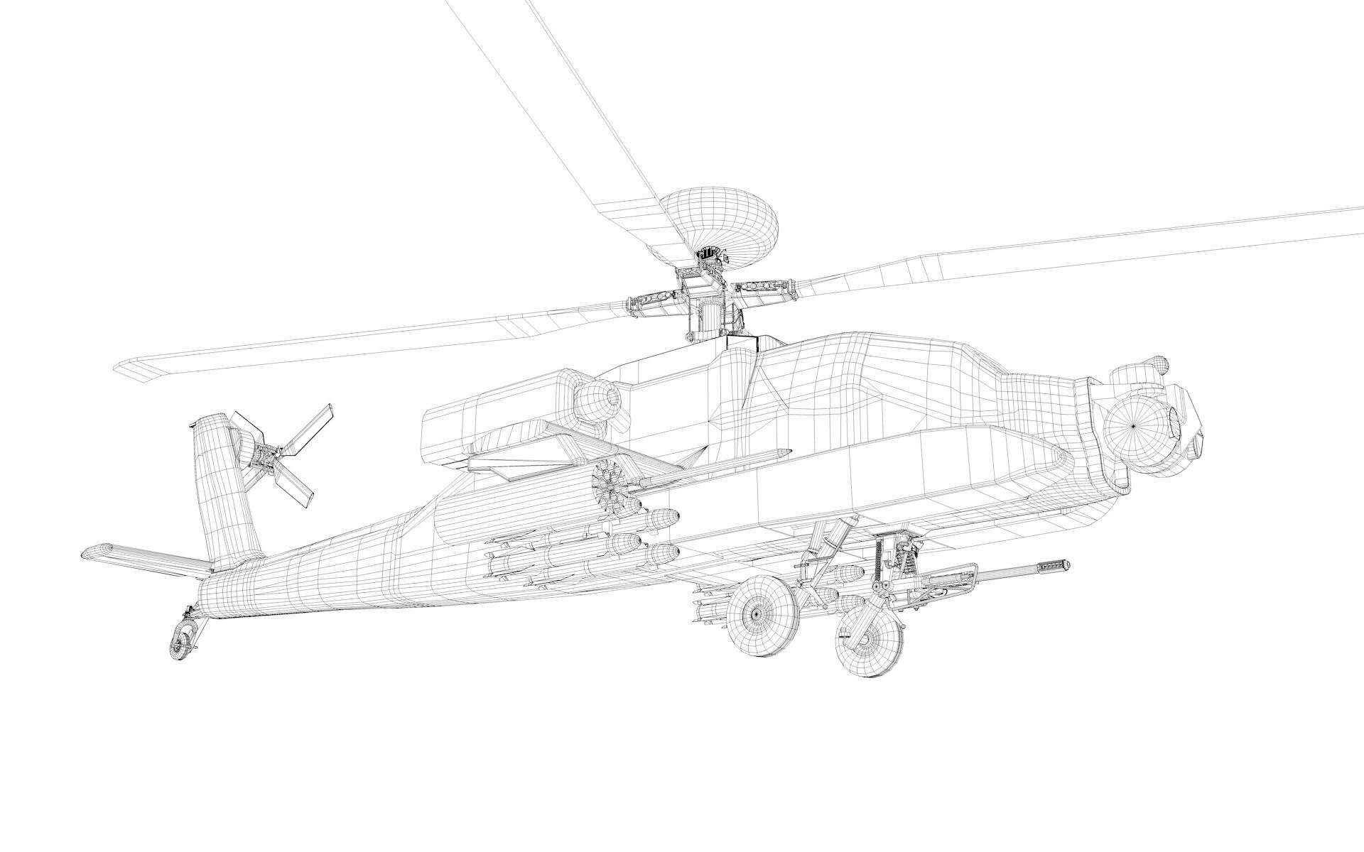 AH Apache 64 Low-poly 3D model_13