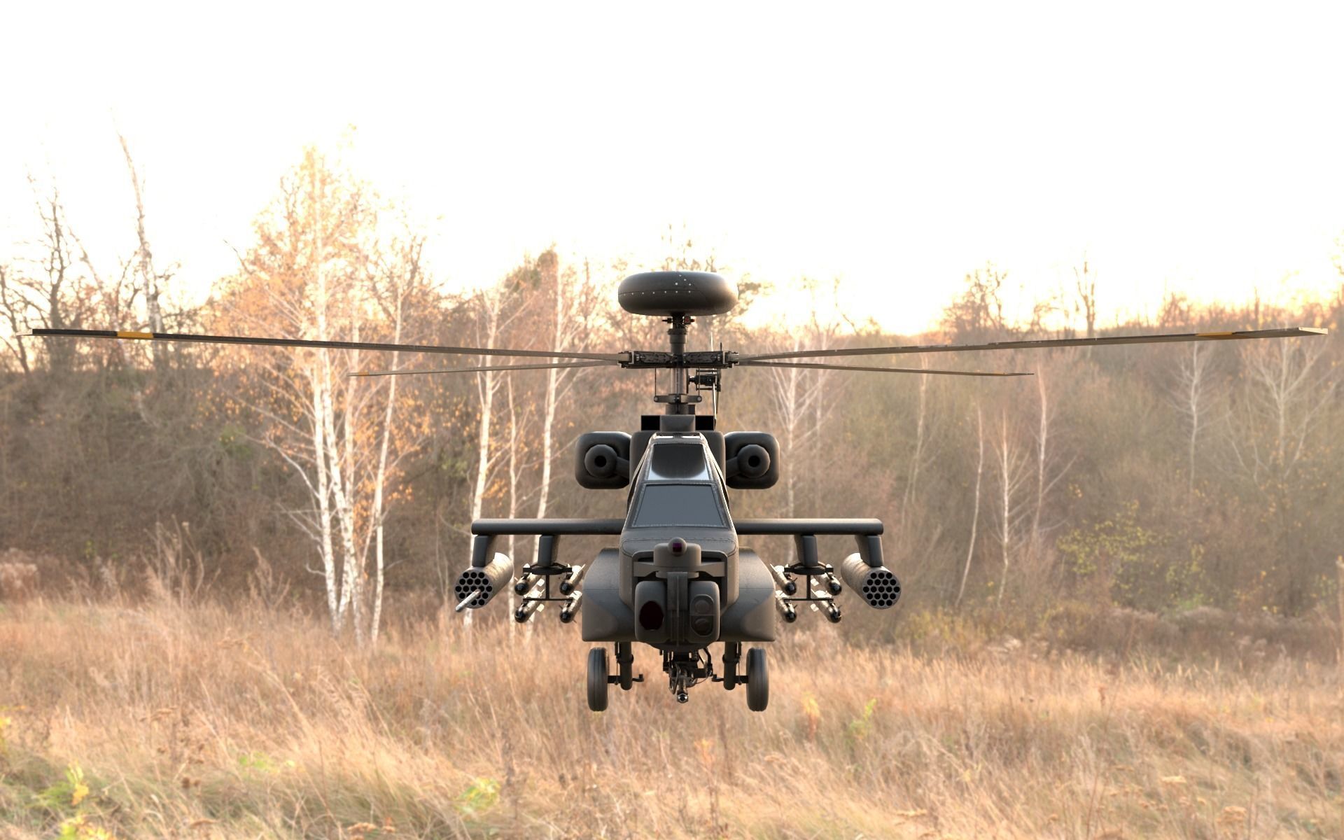 AH Apache 64 Low-poly 3D model_3