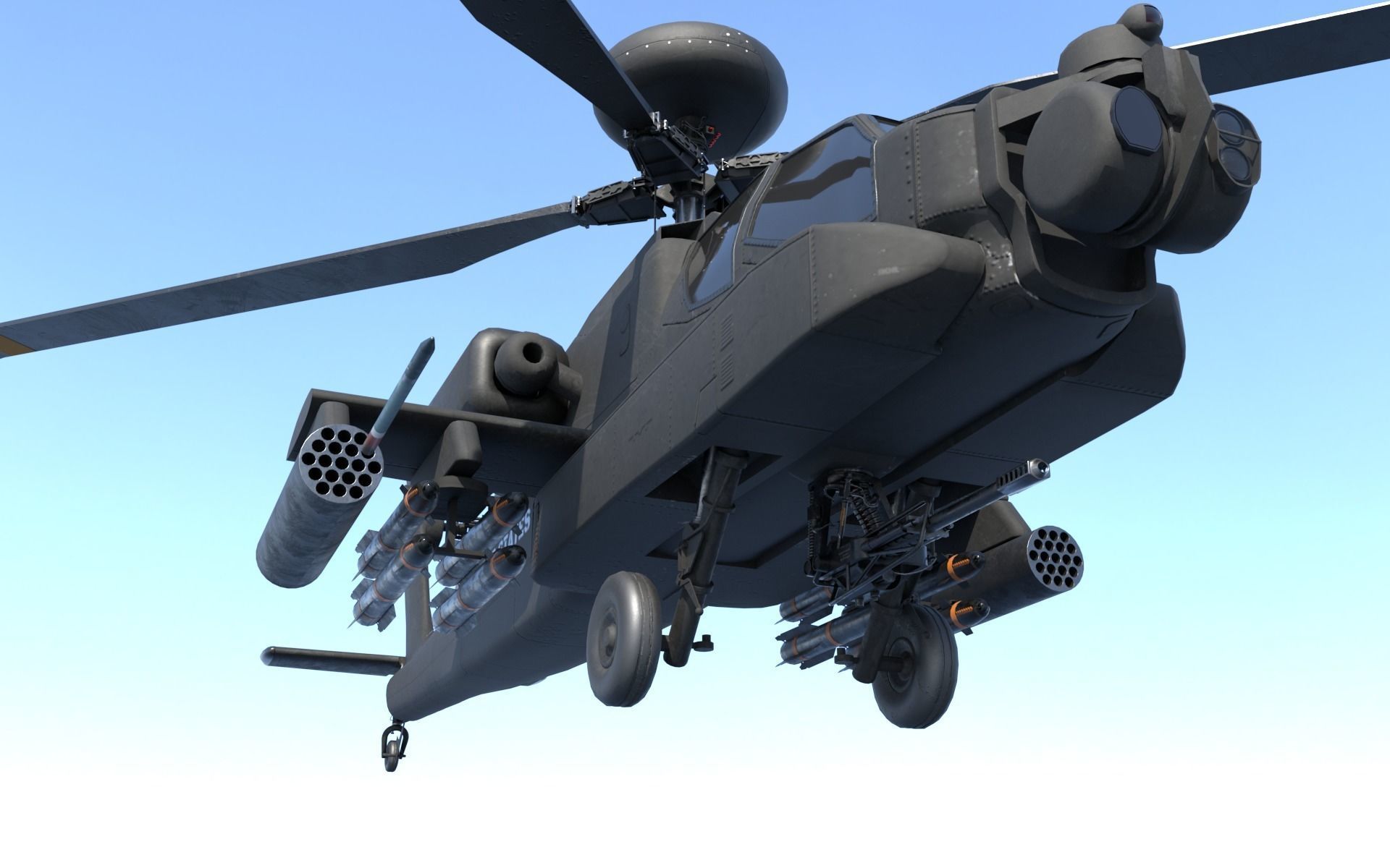 AH Apache 64 Low-poly 3D model_2