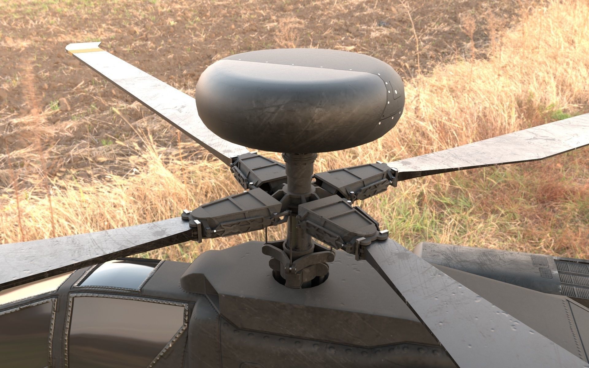 AH Apache 64 Low-poly 3D model_8