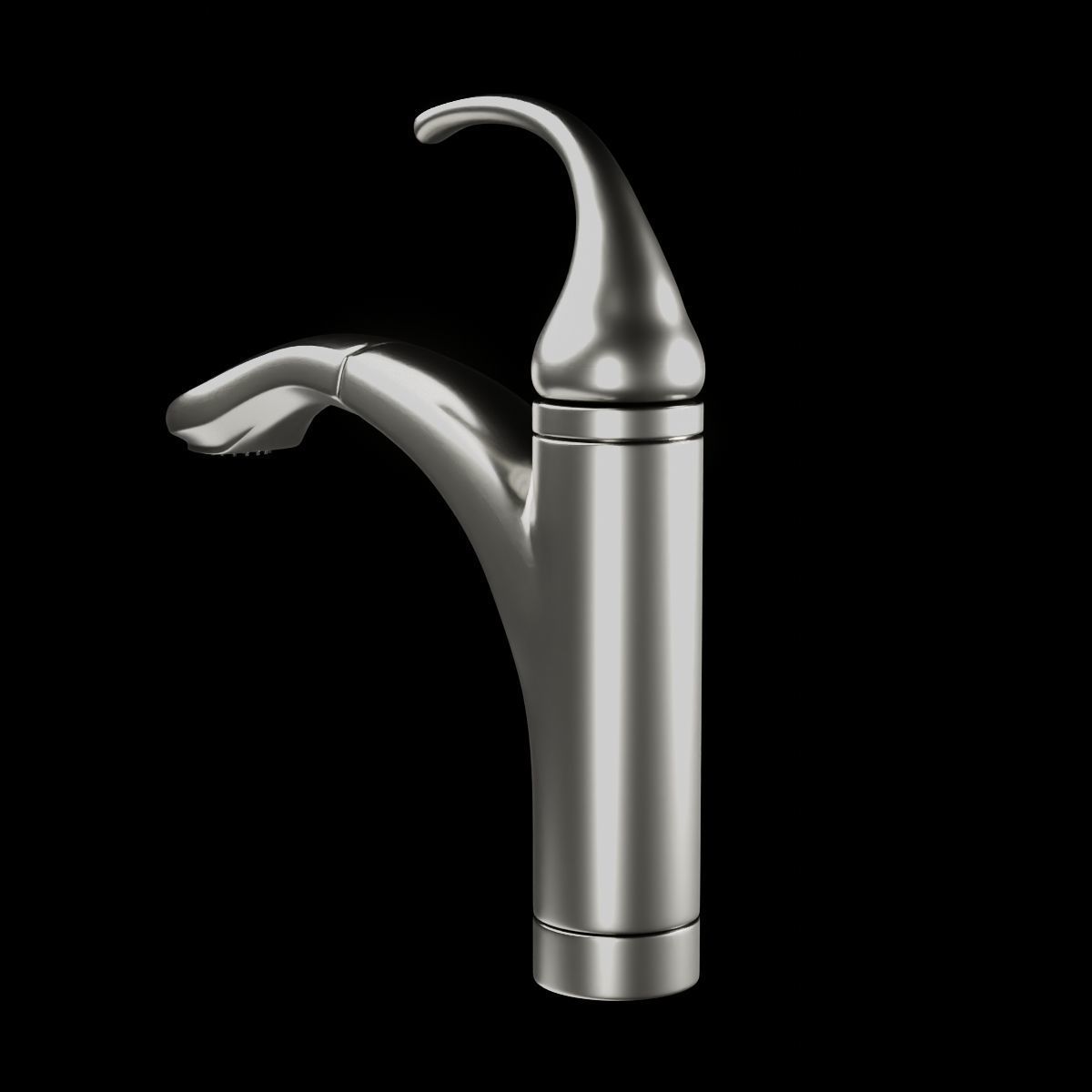 Kitchen Faucet - A - 1 Handed - Game Ready Low-poly 3D model_3
