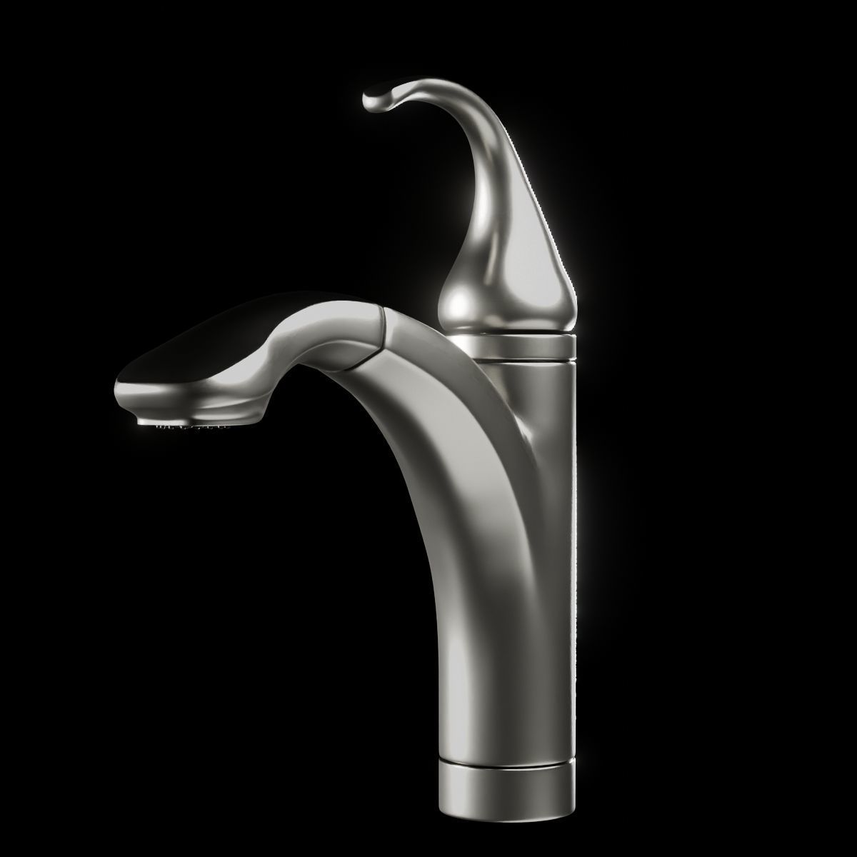 Kitchen Faucet - A - 1 Handed - Game Ready Low-poly 3D model_2