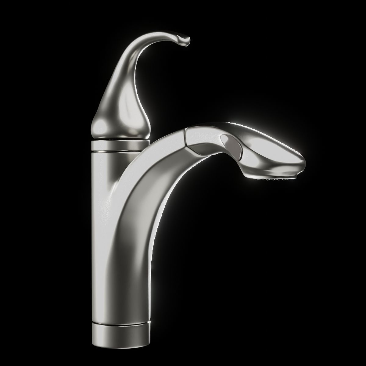 Kitchen Faucet - A - 1 Handed - Game Ready Low-poly 3D model_1