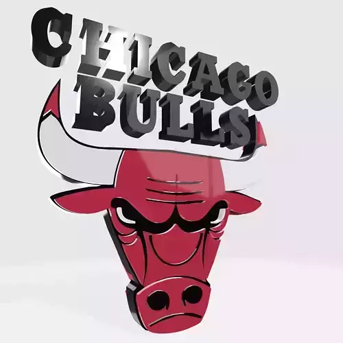 LOGO 3D MODEL TEAM CHICAGO BULLS NBA 3D model