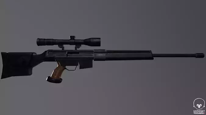 Hk Psg1 sniper riffle Lowpoly Model