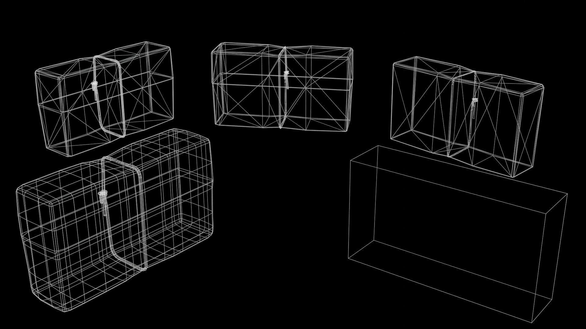 303 British Rifle Cartridge and Box Low-poly 3D model_7