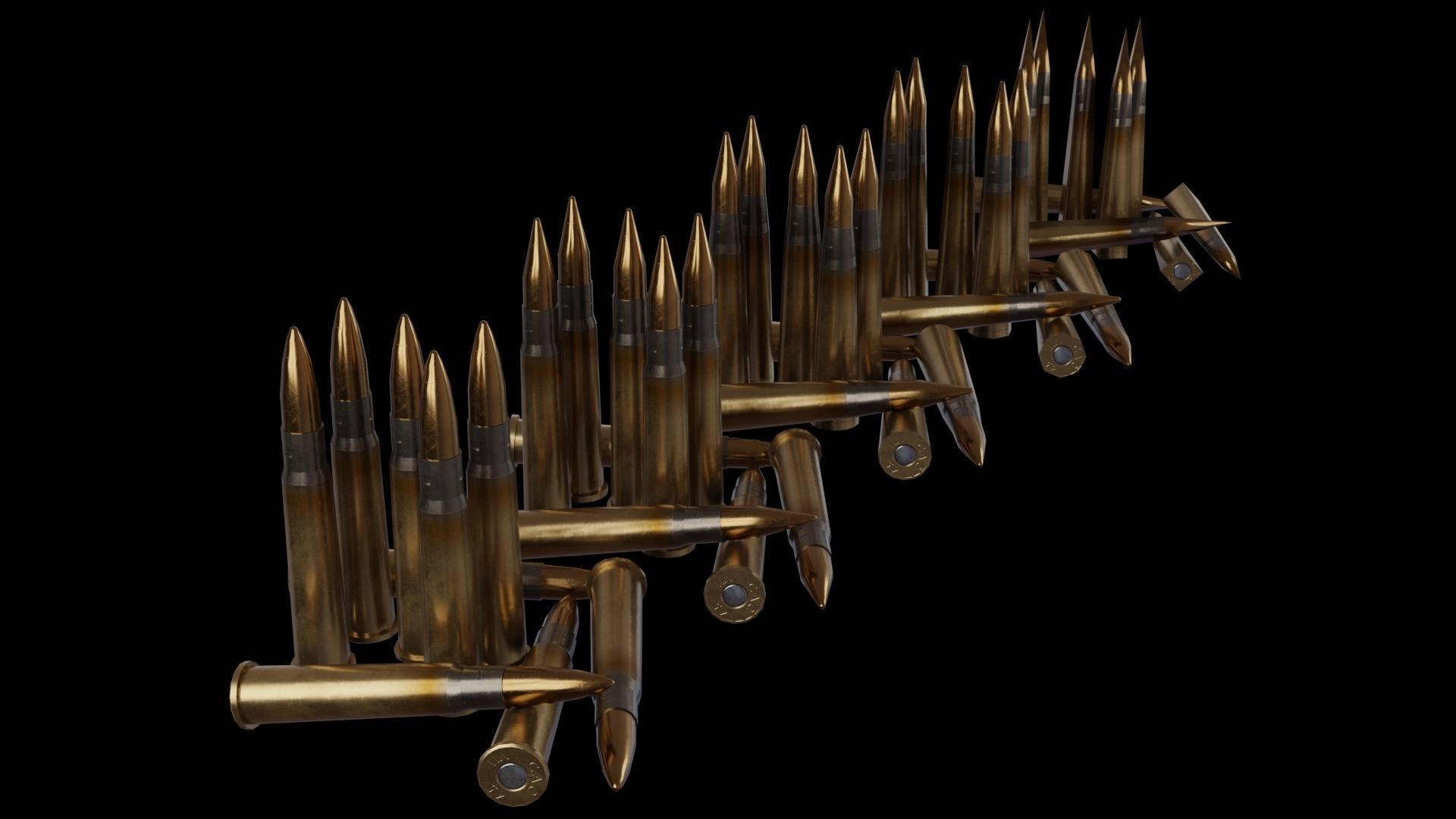 303 British Rifle Cartridge and Box Low-poly 3D model_4