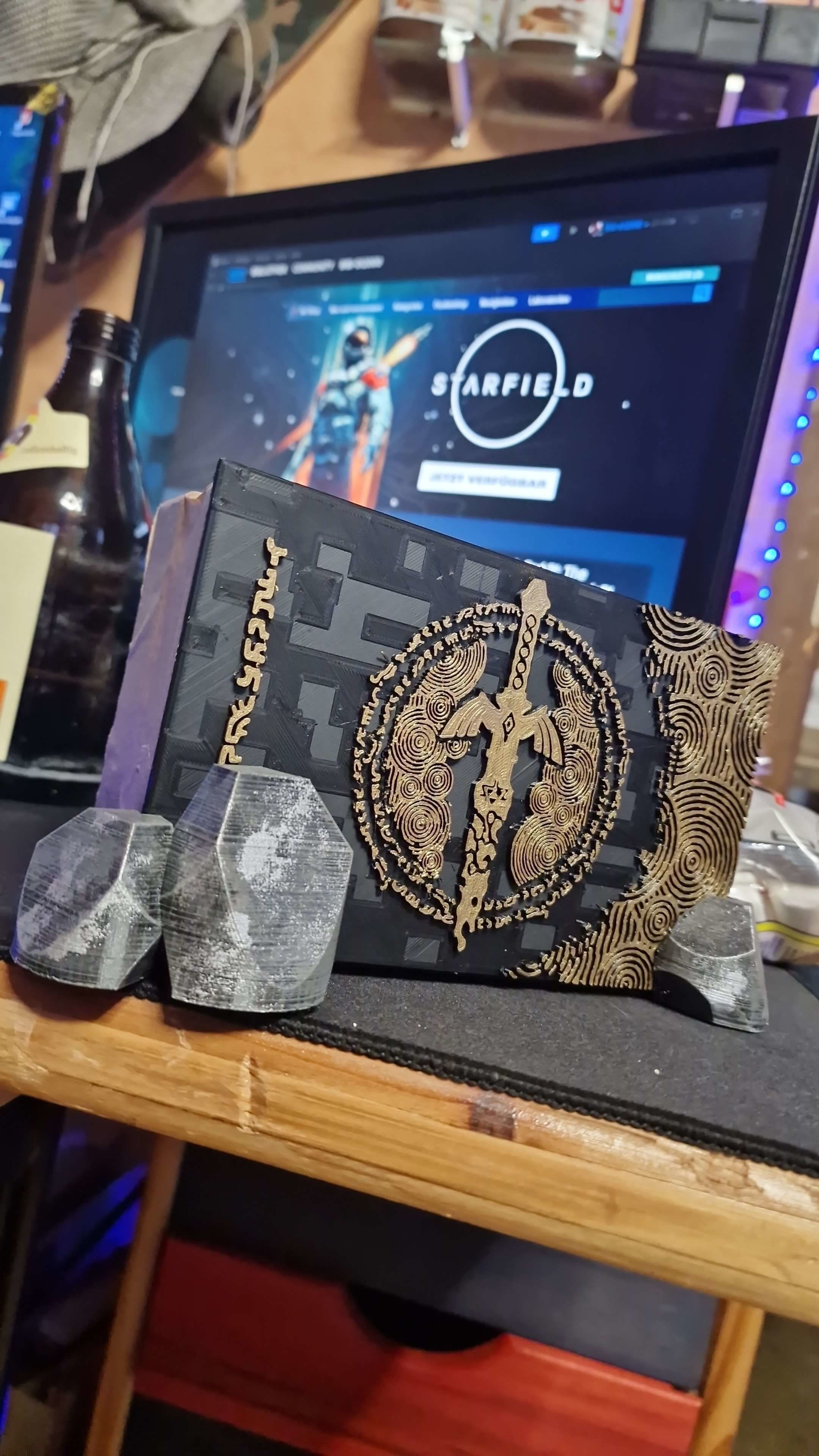 Switch dock cover Zelda 3D print model_8