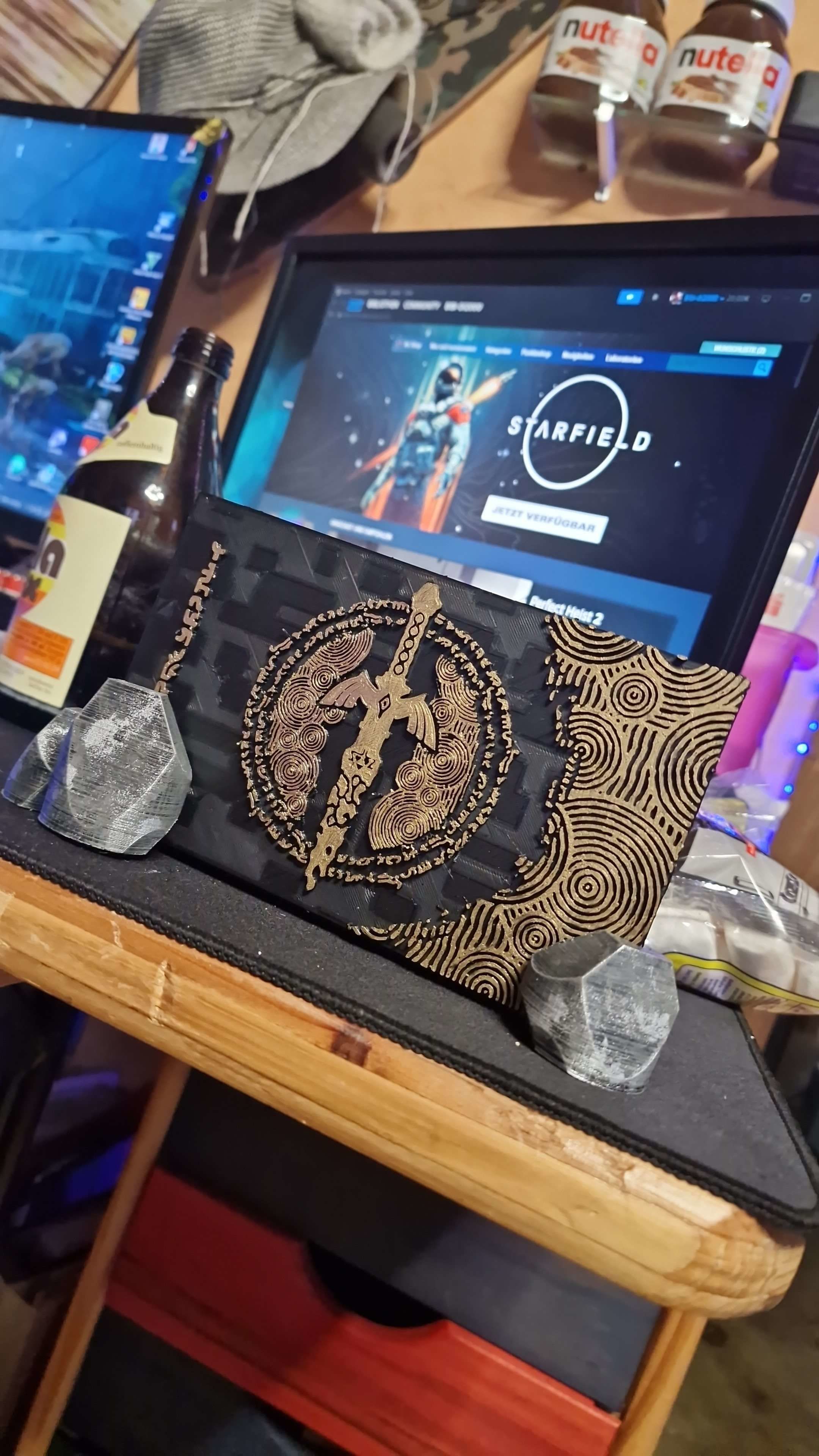 Switch dock cover Zelda 3D print model_10