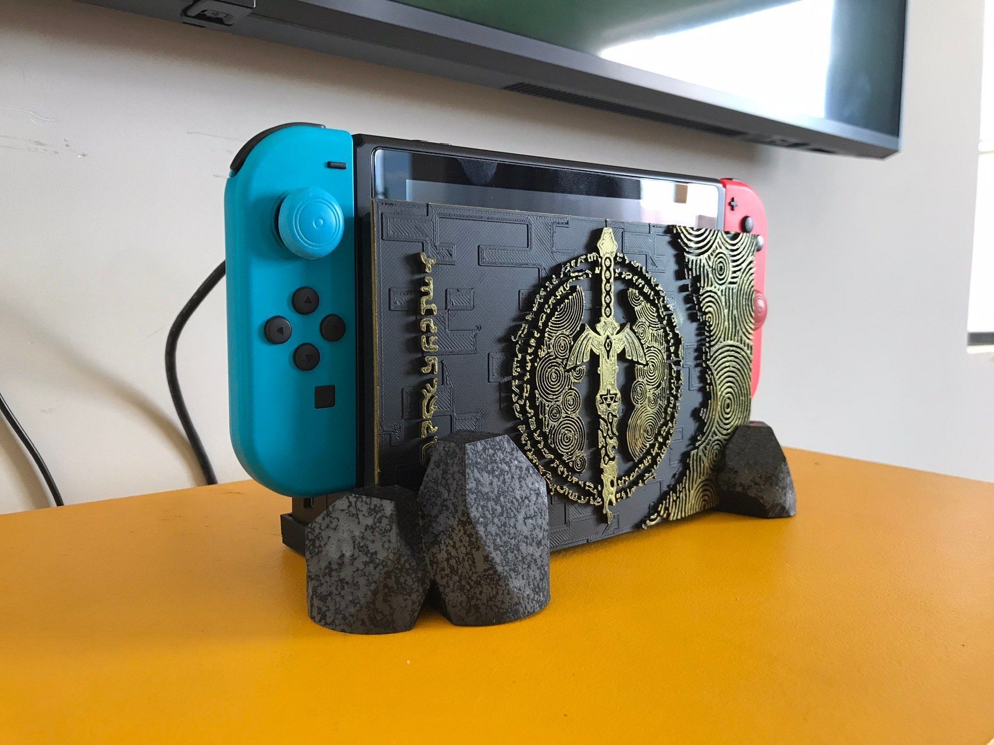 Switch dock cover Zelda 3D print model_7