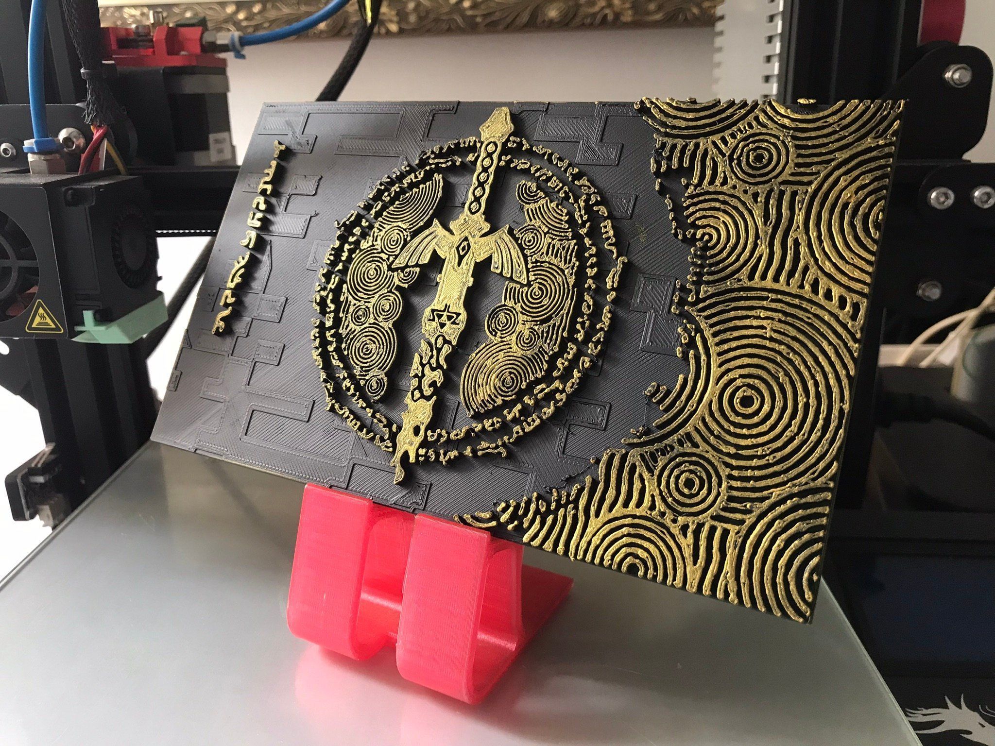 Switch dock cover Zelda 3D print model_18