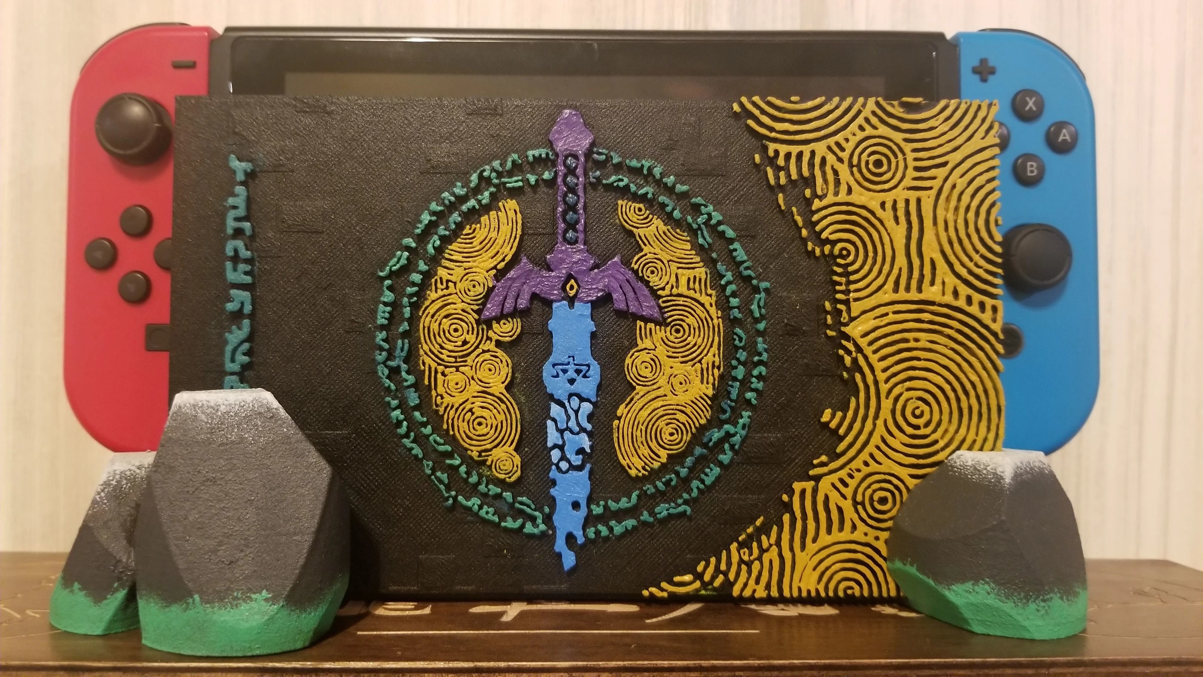 Switch dock cover Zelda 3D print model_4