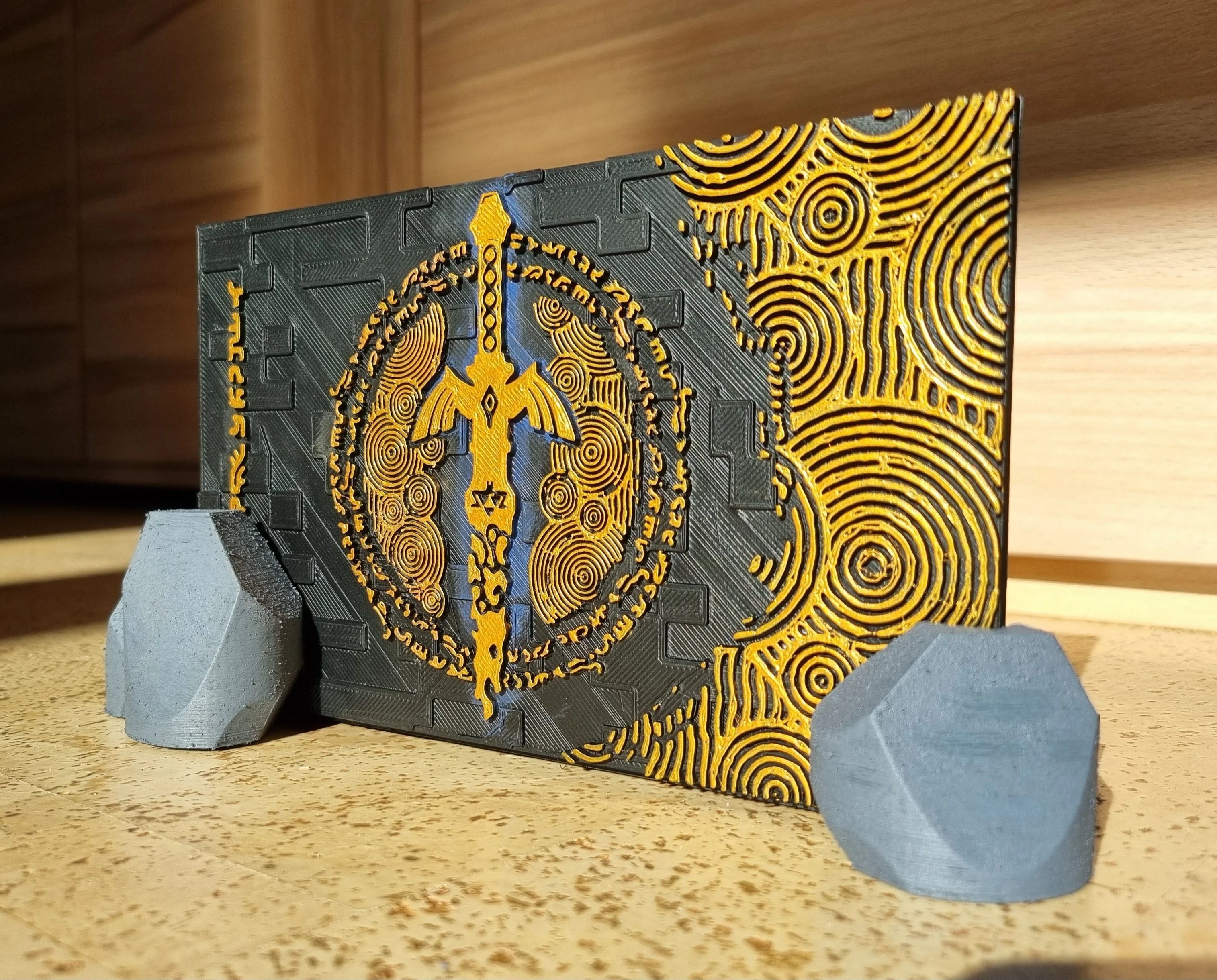 Switch dock cover Zelda 3D print model_16