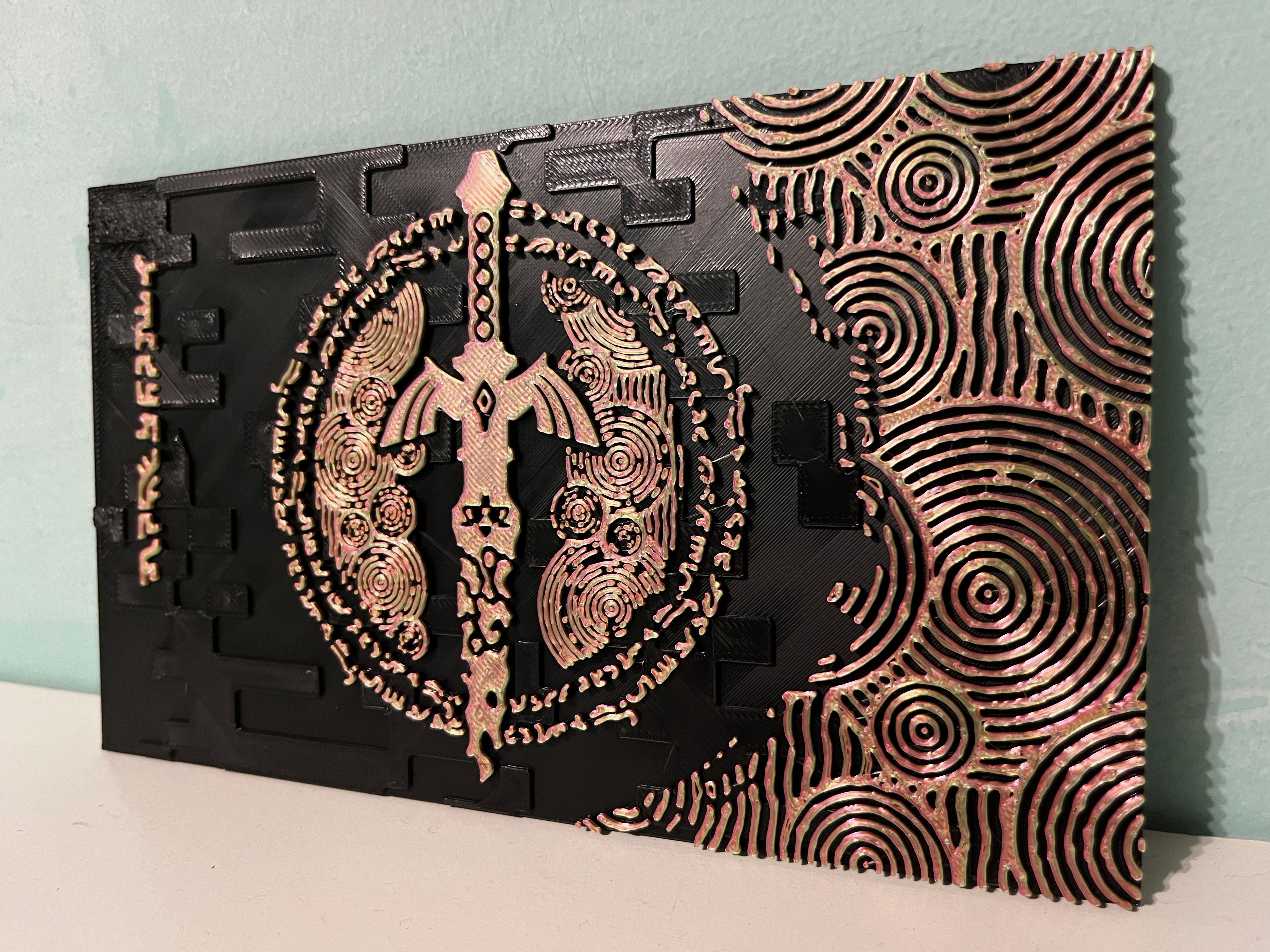 Switch dock cover Zelda 3D print model_12