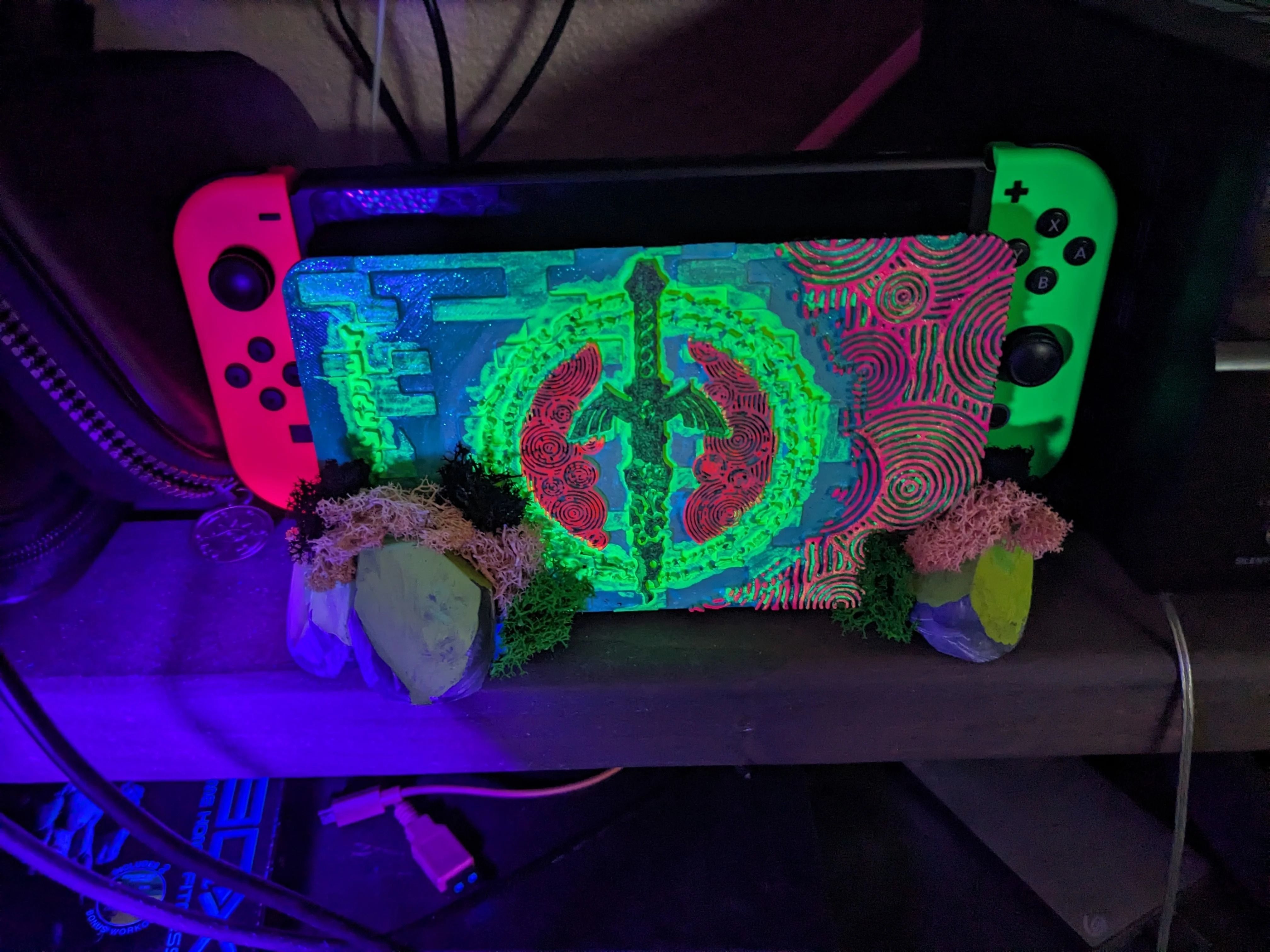 Switch dock cover Zelda 3D print model_13