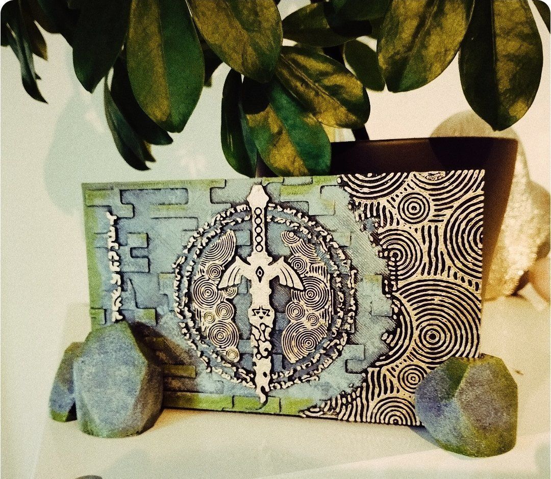 Switch dock cover Zelda 3D print model_15