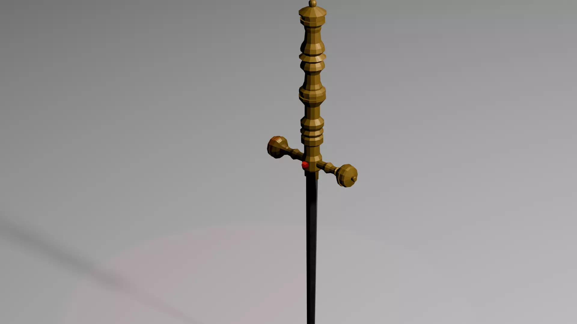 Golden looking  Stilleto 3D model_0