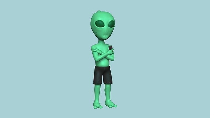 Alien Keychain - Complete Body Funny Gift 3D print model