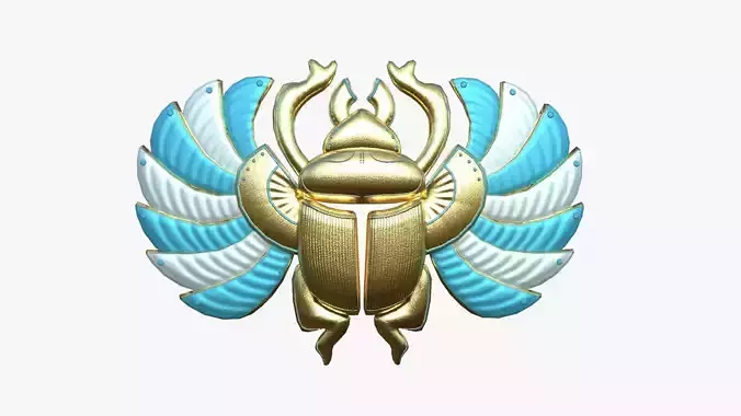 Khepri Mask A08 - Egyptian Gods Character Clothing Low-poly 3D model