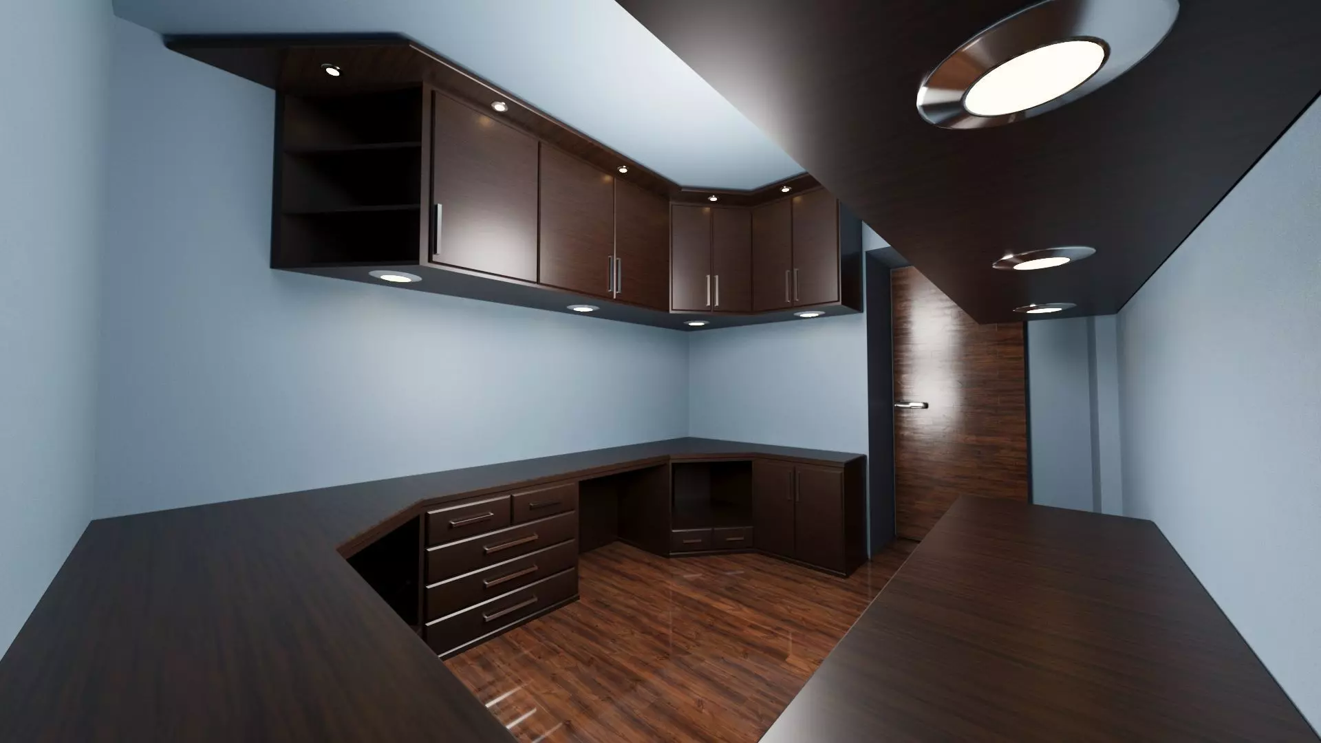 Desk Office M01 3D model