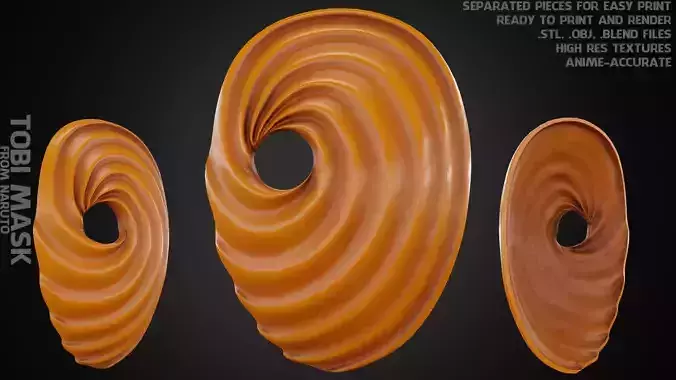 Naruto Obito Uchiha Tobi Mask for Cosplay 3D print model