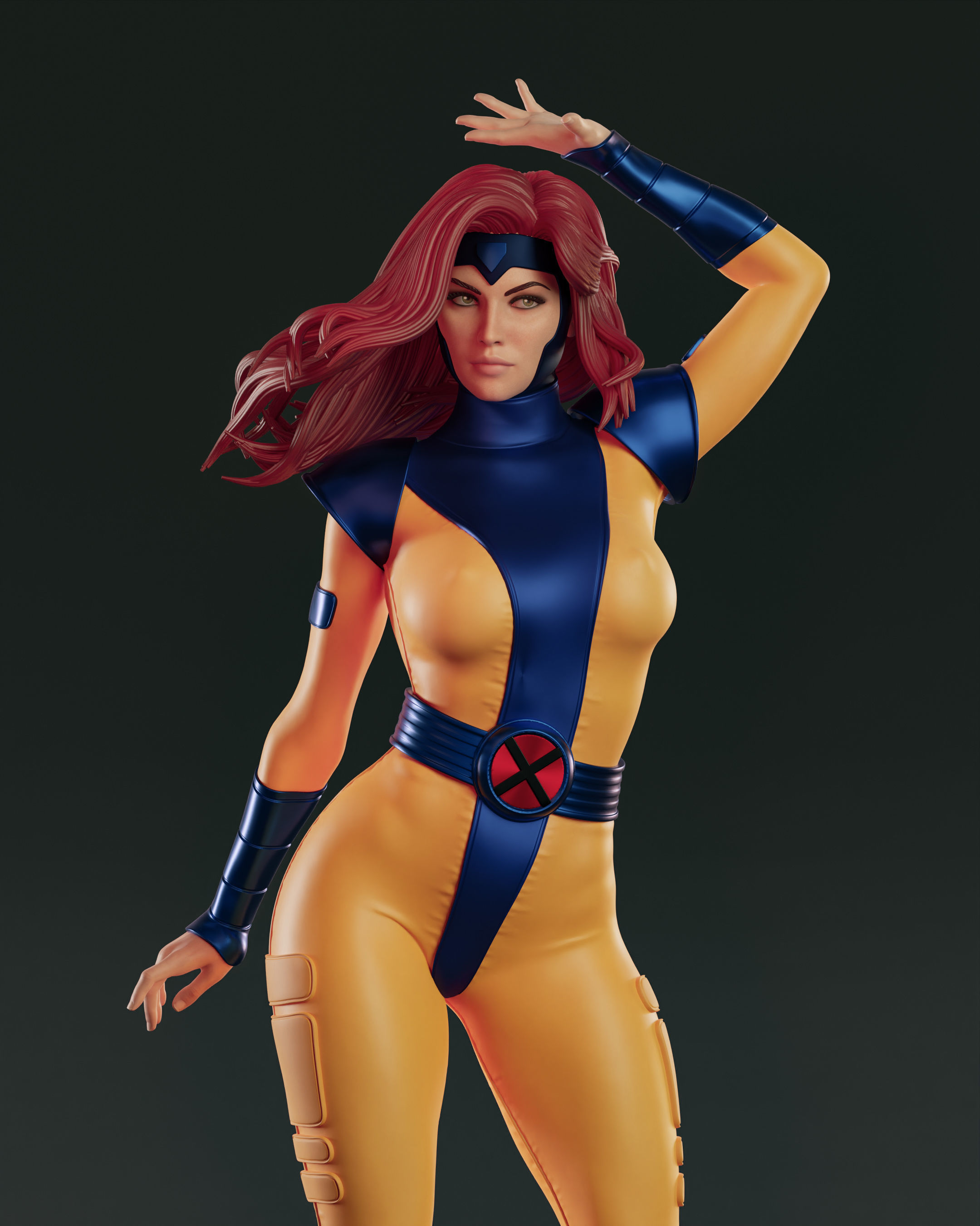 Jean Grey 3D print model_11