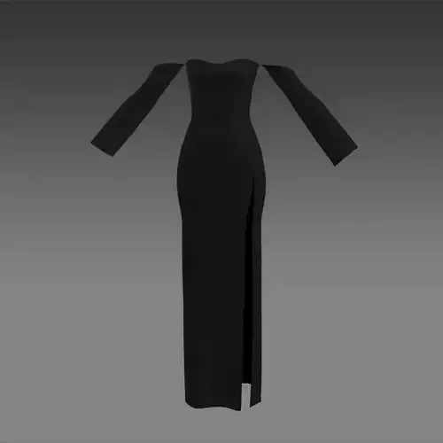 black dress biciyle neckline