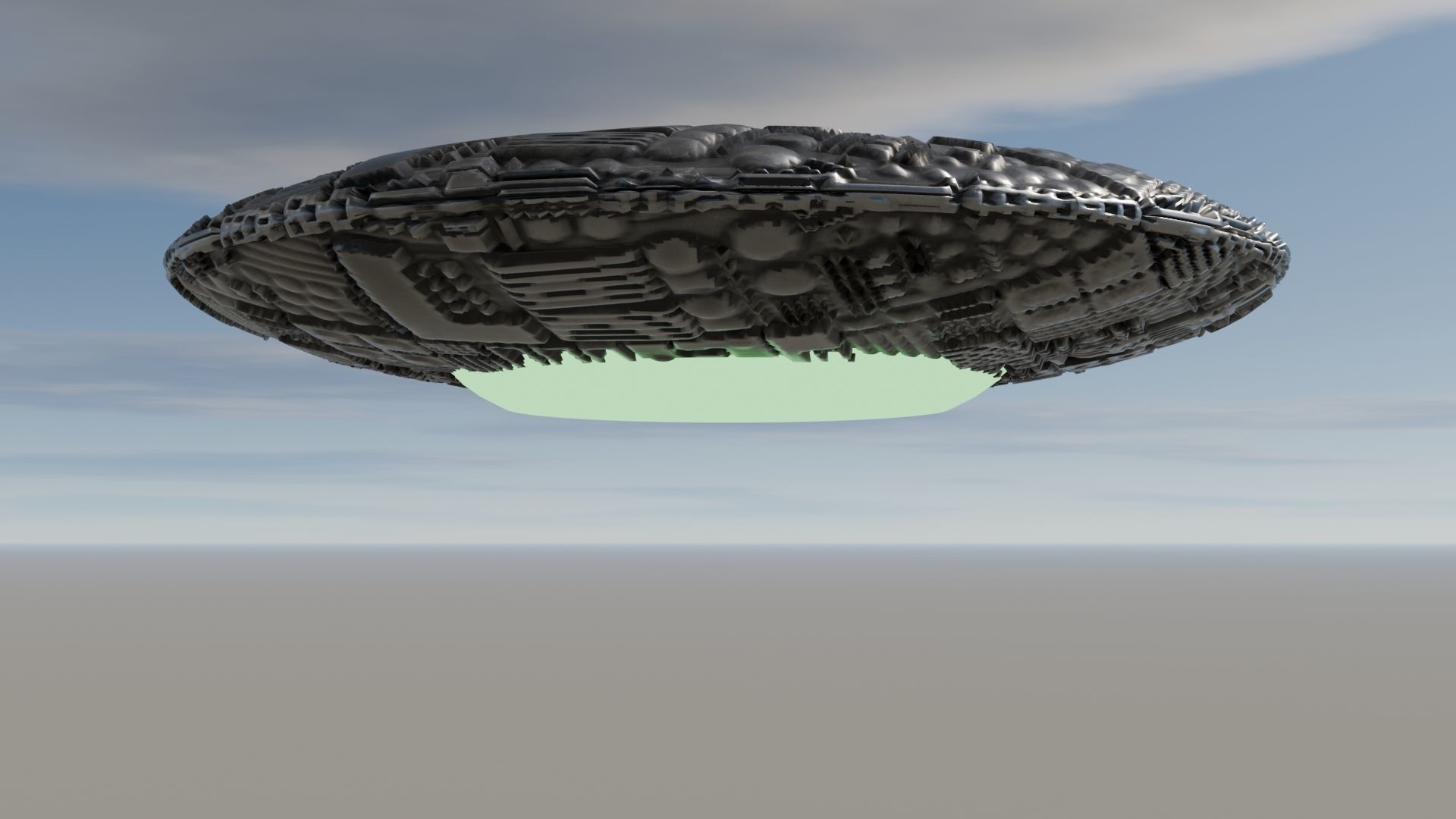 UFO 3D Low-poly 3D model_22
