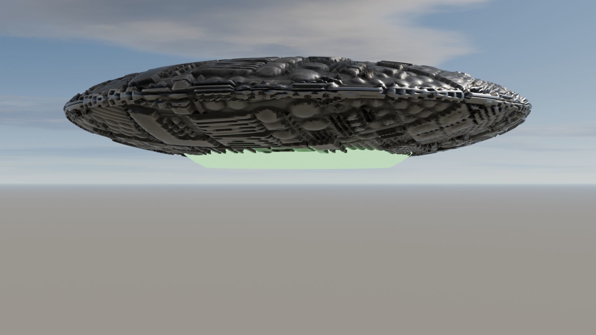 UFO 3D Low-poly 3D model_19