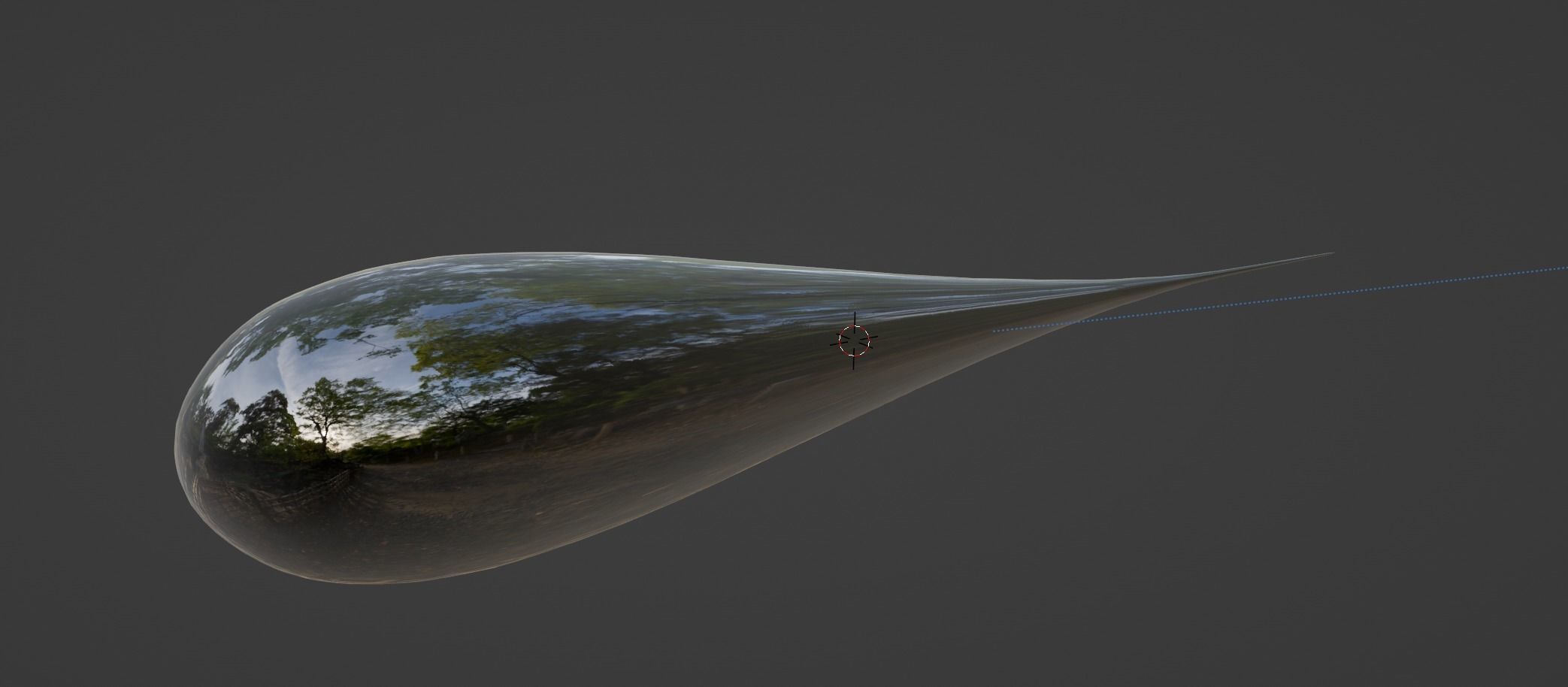 Trisolaran Droplet Probe - 3 Body Problem Alien Probe Waterdrop Low-poly 3D model_2