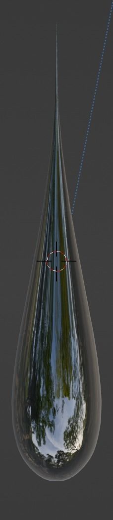 Trisolaran Droplet Probe - 3 Body Problem Alien Probe Waterdrop Low-poly 3D model_5