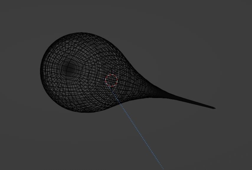 Trisolaran Droplet Probe - 3 Body Problem Alien Probe Waterdrop Low-poly 3D model_8