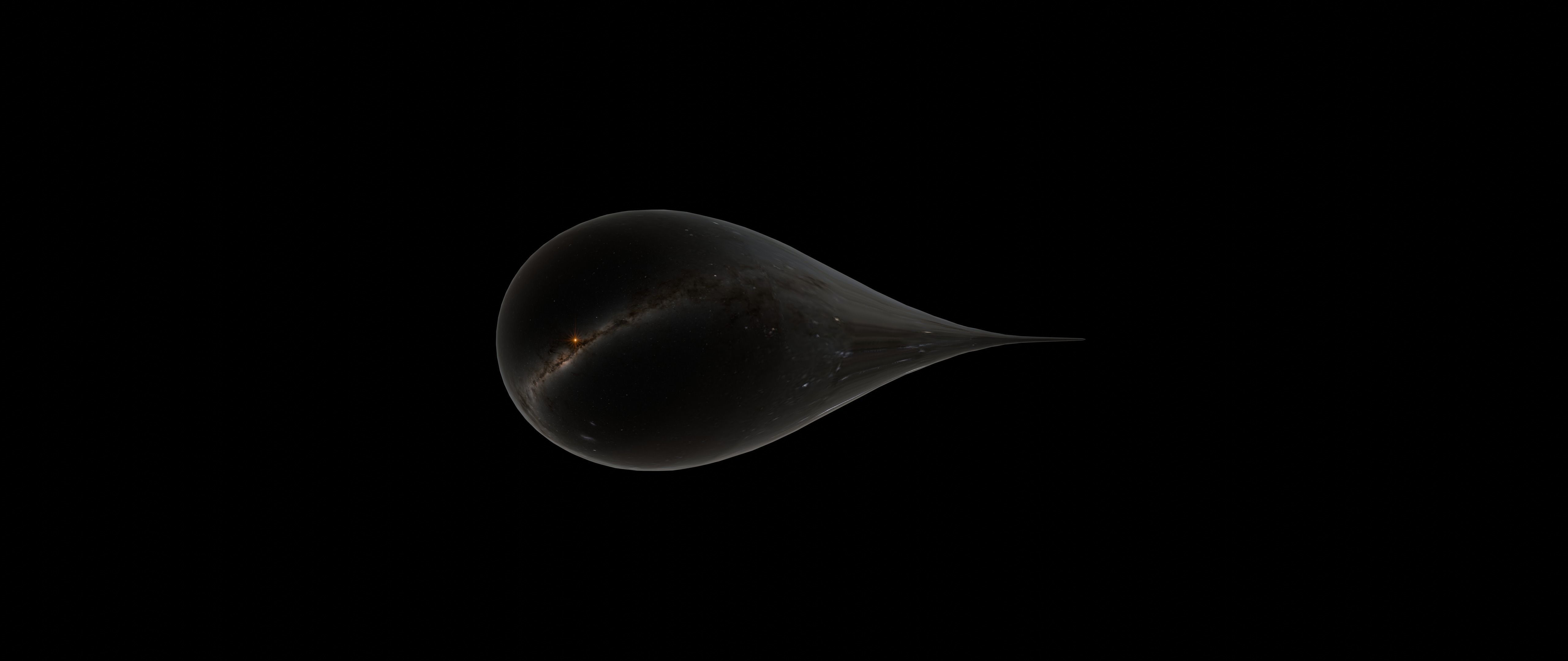 Trisolaran Droplet Probe - 3 Body Problem Alien Probe Waterdrop Low-poly 3D model_3