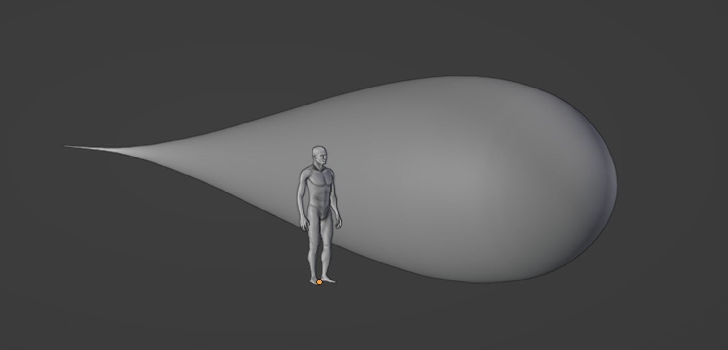 Trisolaran Droplet Probe - 3 Body Problem Alien Probe Waterdrop Low-poly 3D model_1