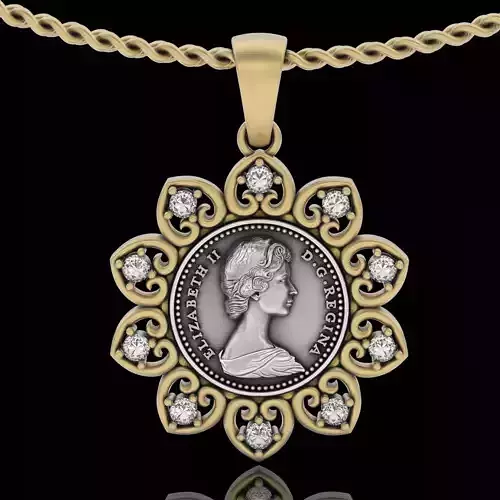 Elizabeth II Canadian Gold Coin printable 3d model