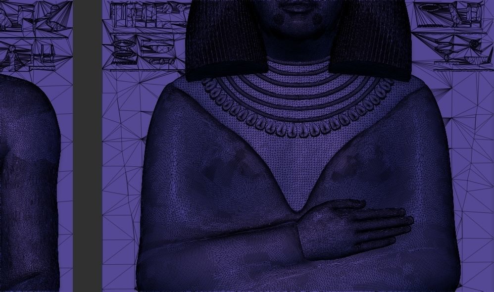 Egyptian Rahotep and Nofret Statue 3d printable model 3D print model_9